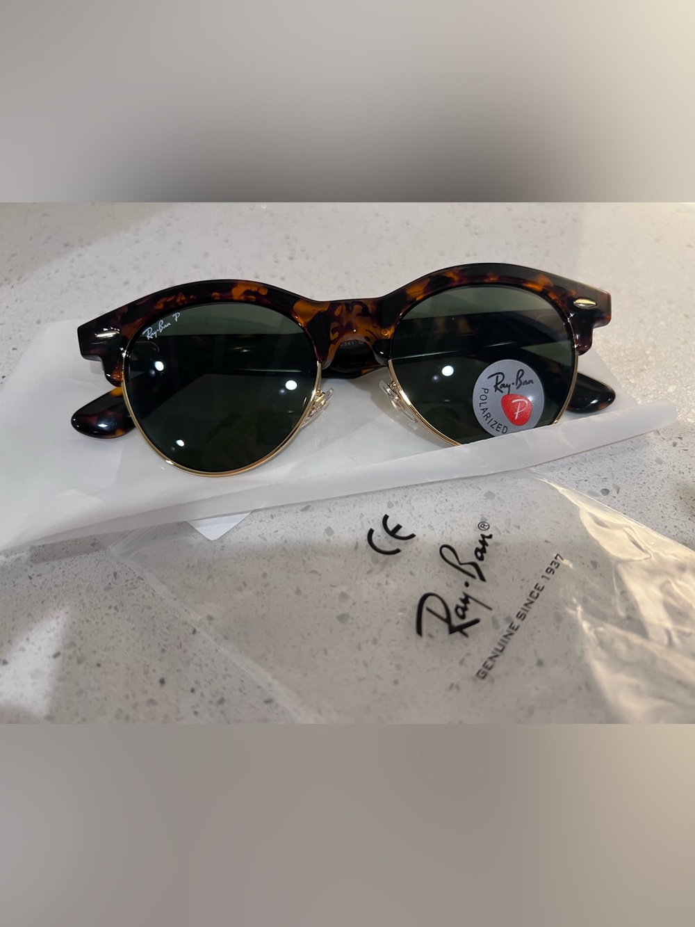 Ray-Ban Clubmaster Way RB2341 990/58 Polarized Sunglasses – Havana Tortoise - Picture 2 of 5